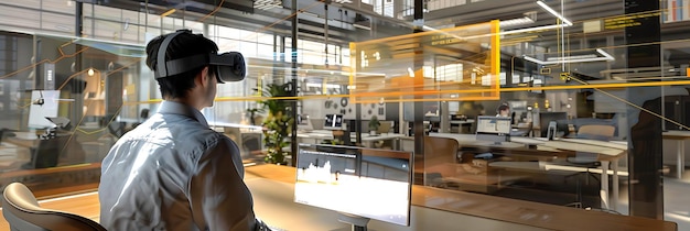 innovatieve werkruimte met moderne technologie en toekomstgerichte visie